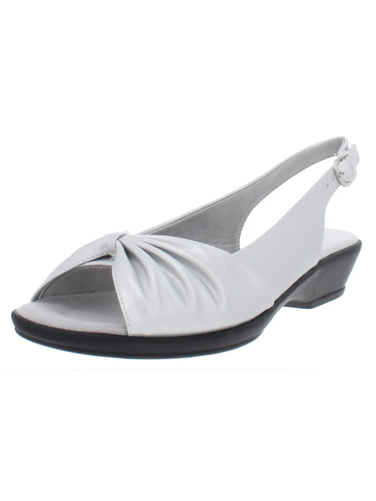 Fantasia Womens Gathered Slip On Slingback Sandals