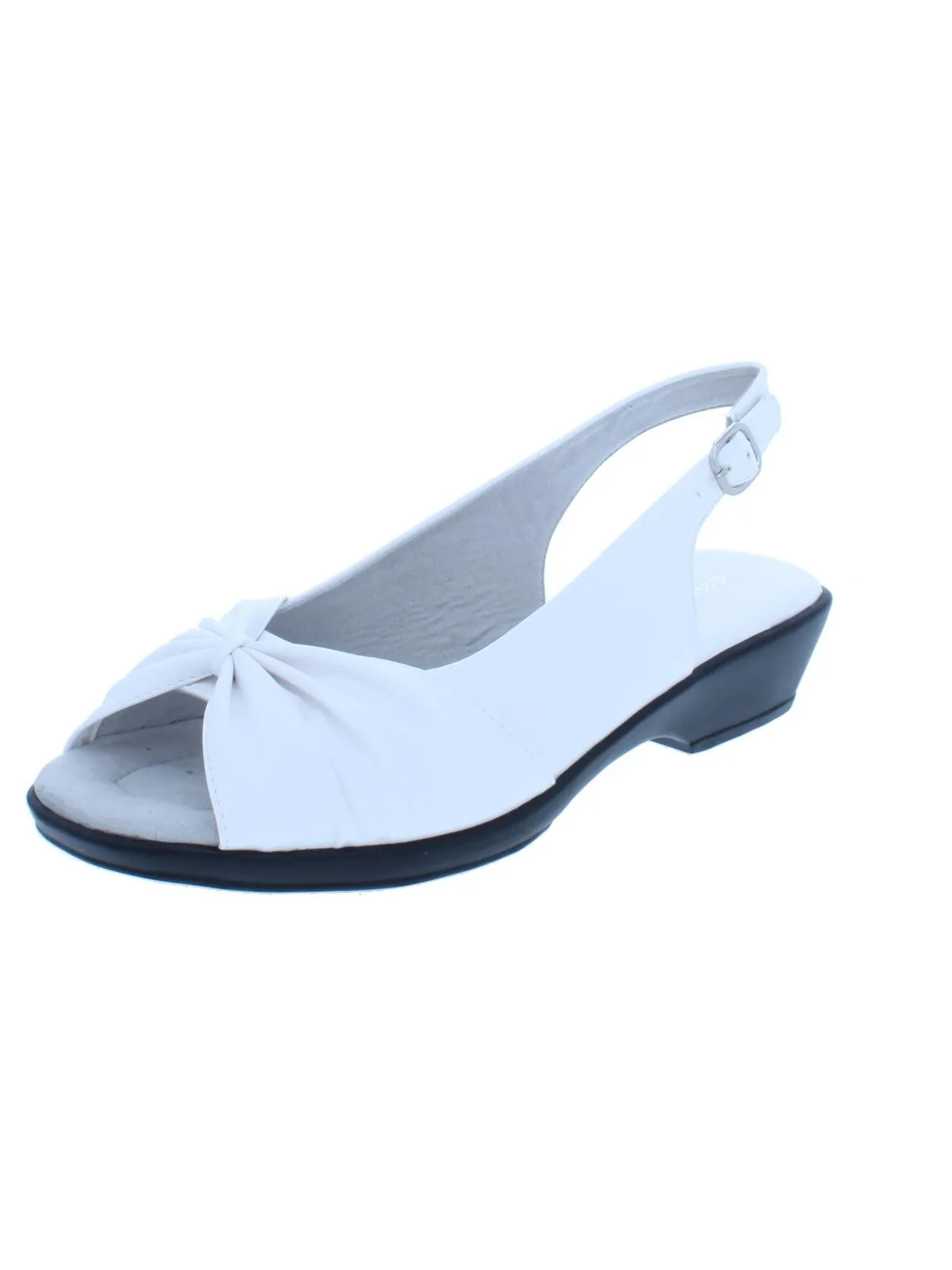 Fantasia Womens Gathered Slip On Slingback Sandals
