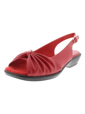 Fantasia Womens Gathered Slip On Slingback Sandals
