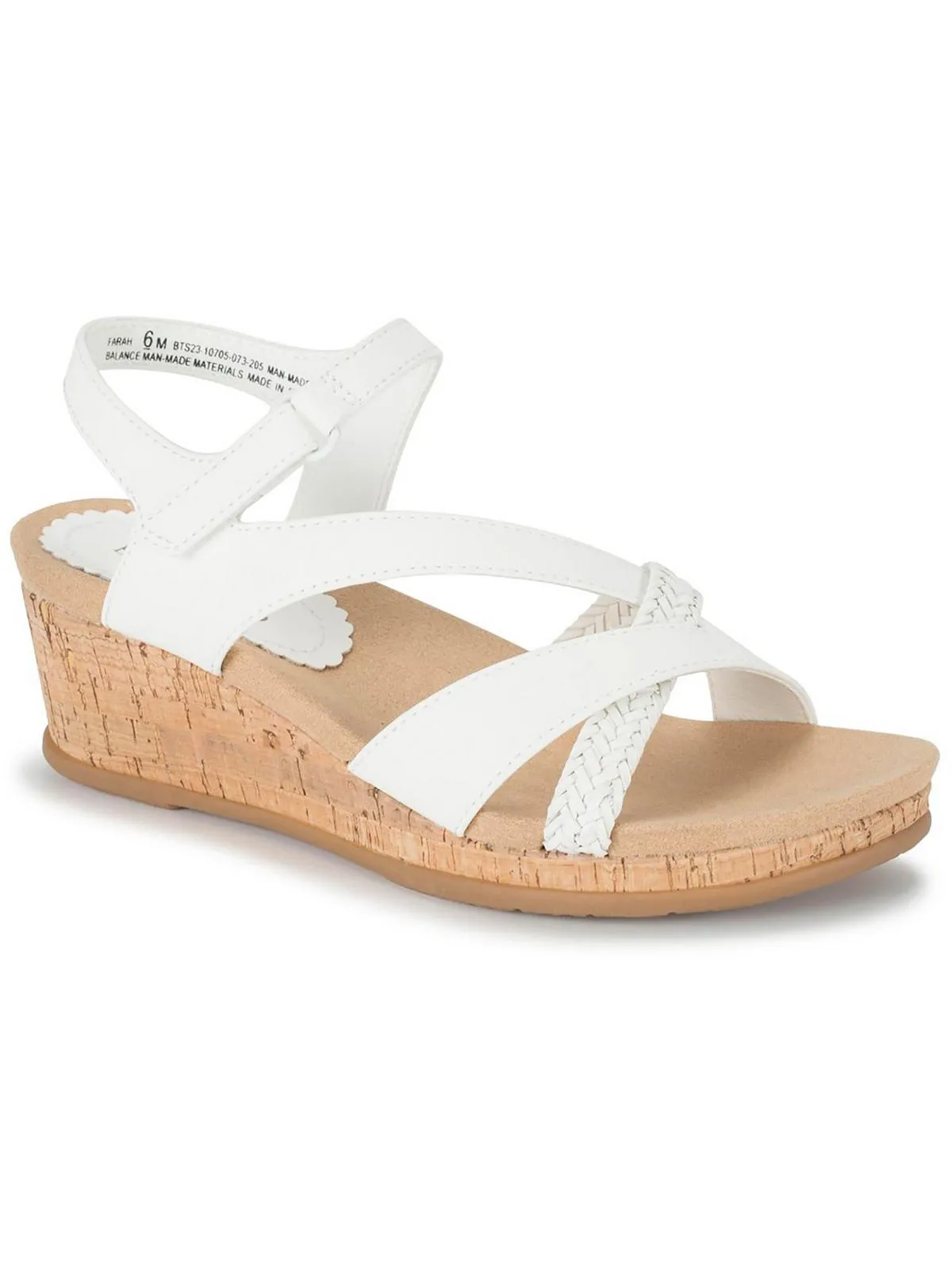 Farah Womens Faux Leather Ankle Strap
