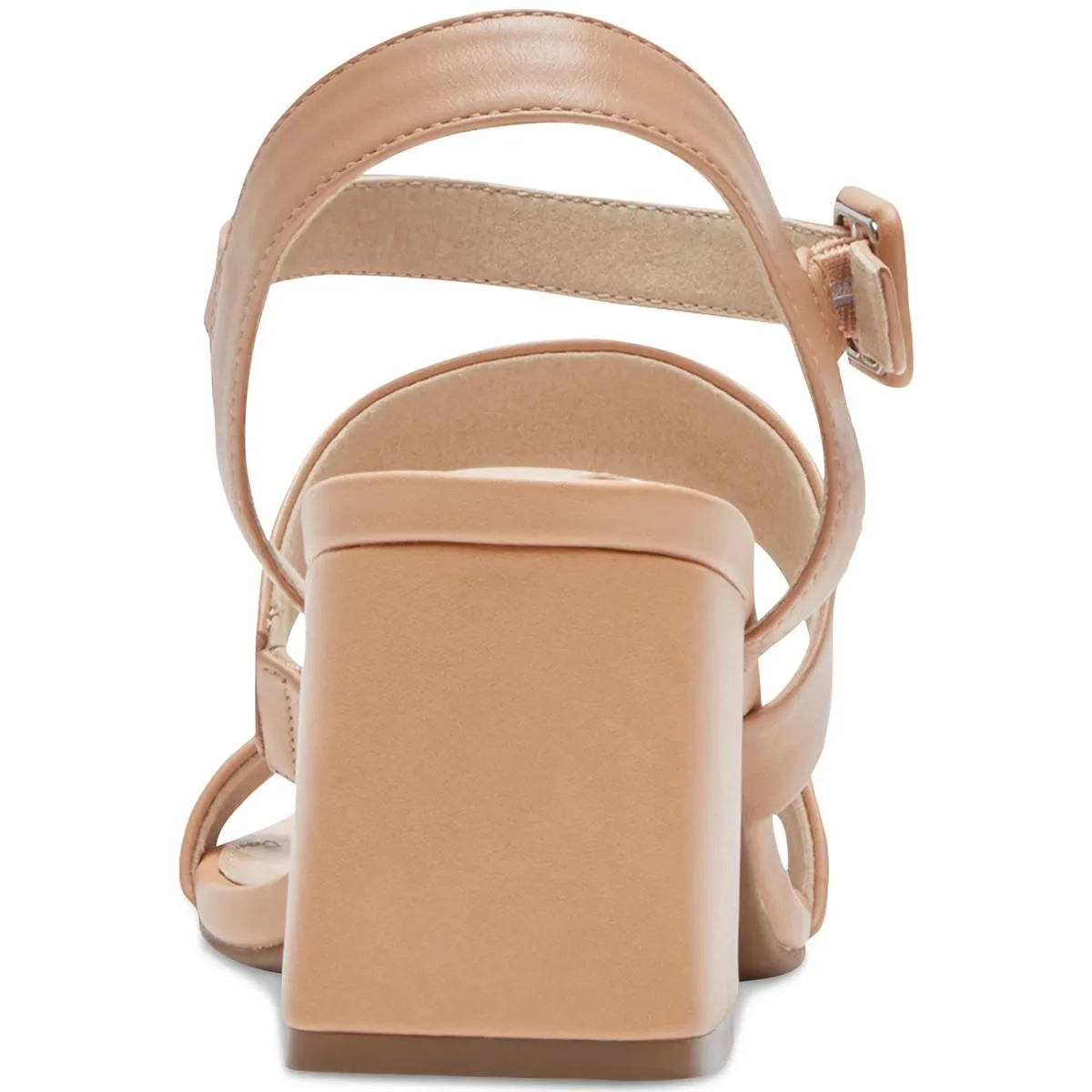Farrah 3 Band Womens Leather Ankle Strap Heels