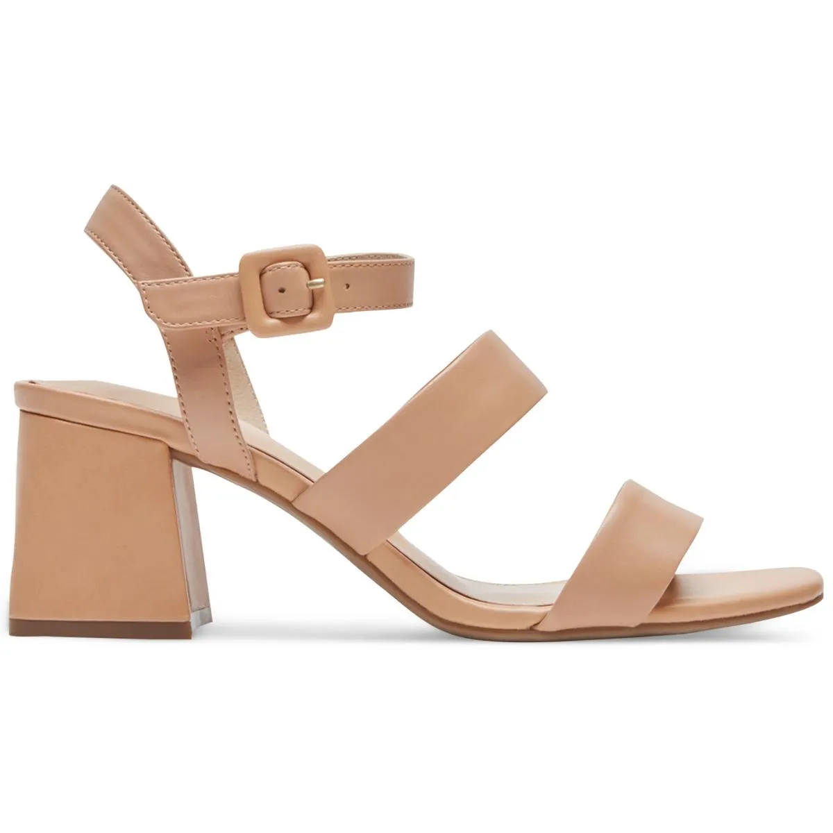 Farrah 3 Band Womens Leather Ankle Strap Heels