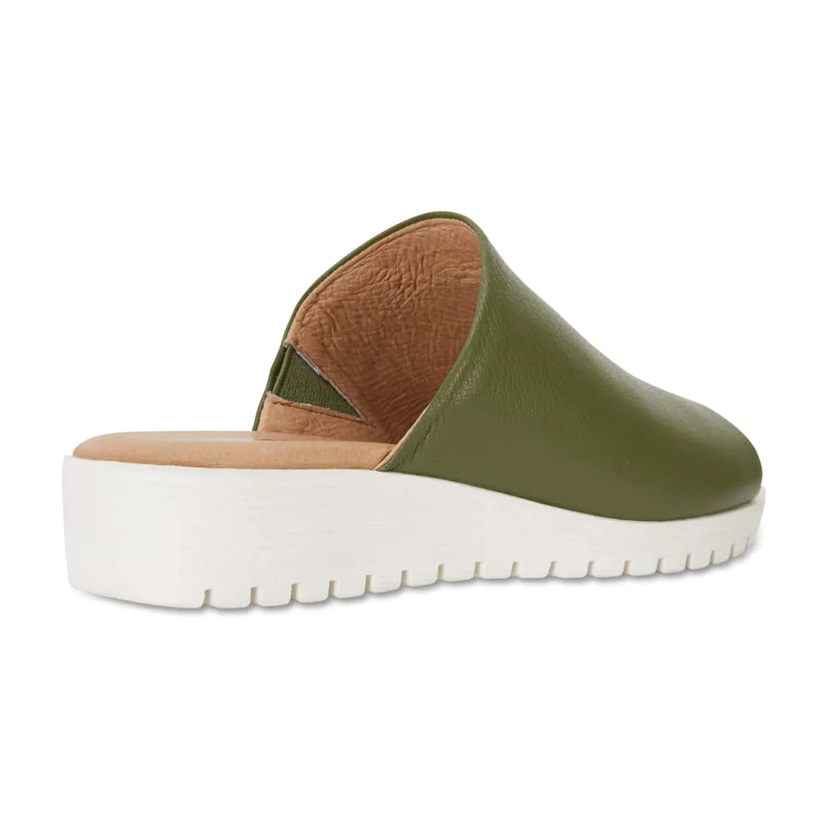 Fate Slide in Khaki Leather