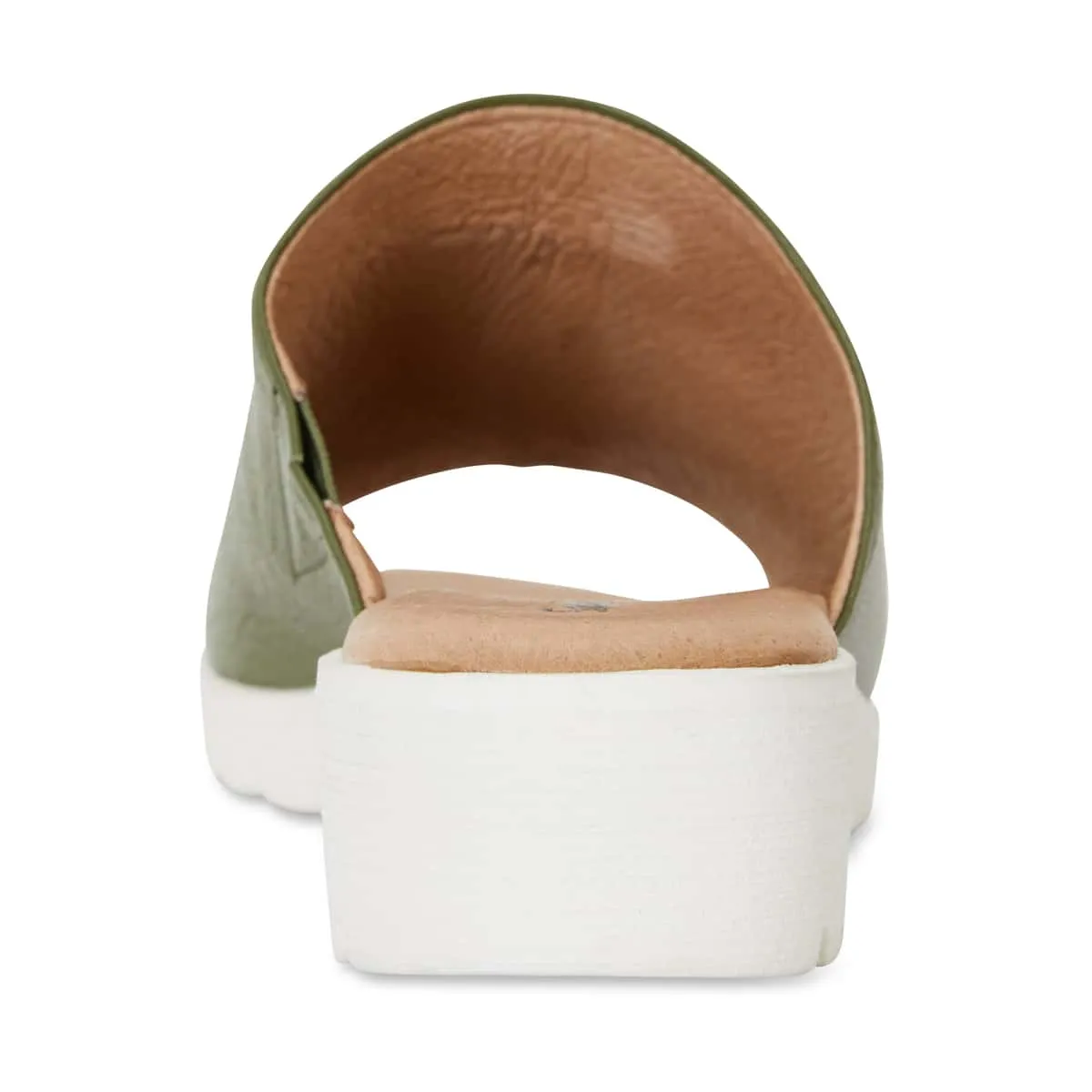 Fate Slide in Khaki Leather