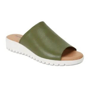 Fate Slide in Khaki Leather