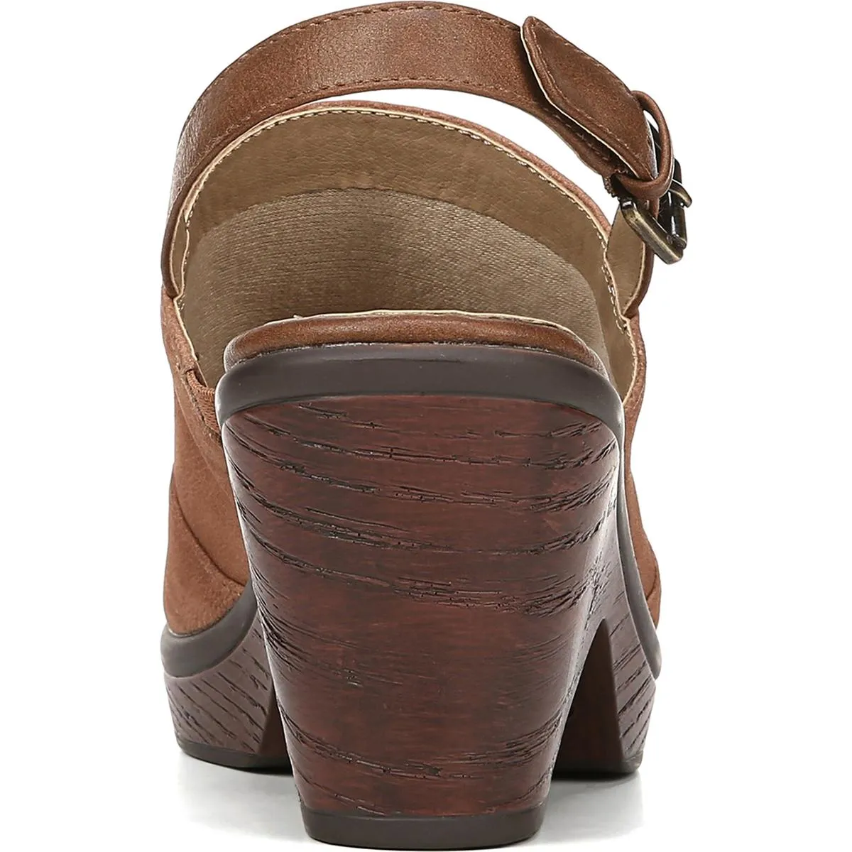 Faye Womens Leather Slingback Wedge Sandals