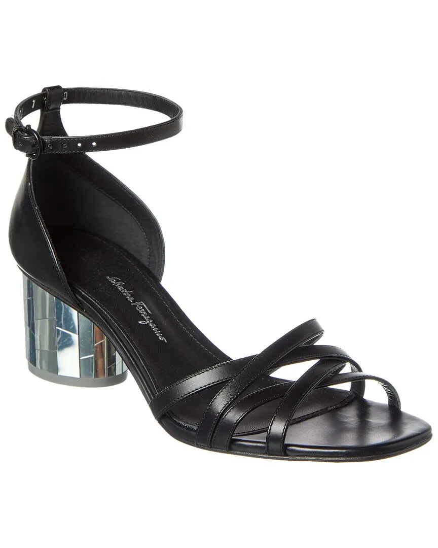 Ferragamo Flor Leather Sandal