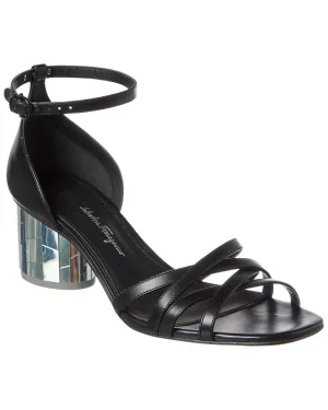 Ferragamo Flor Leather Sandal