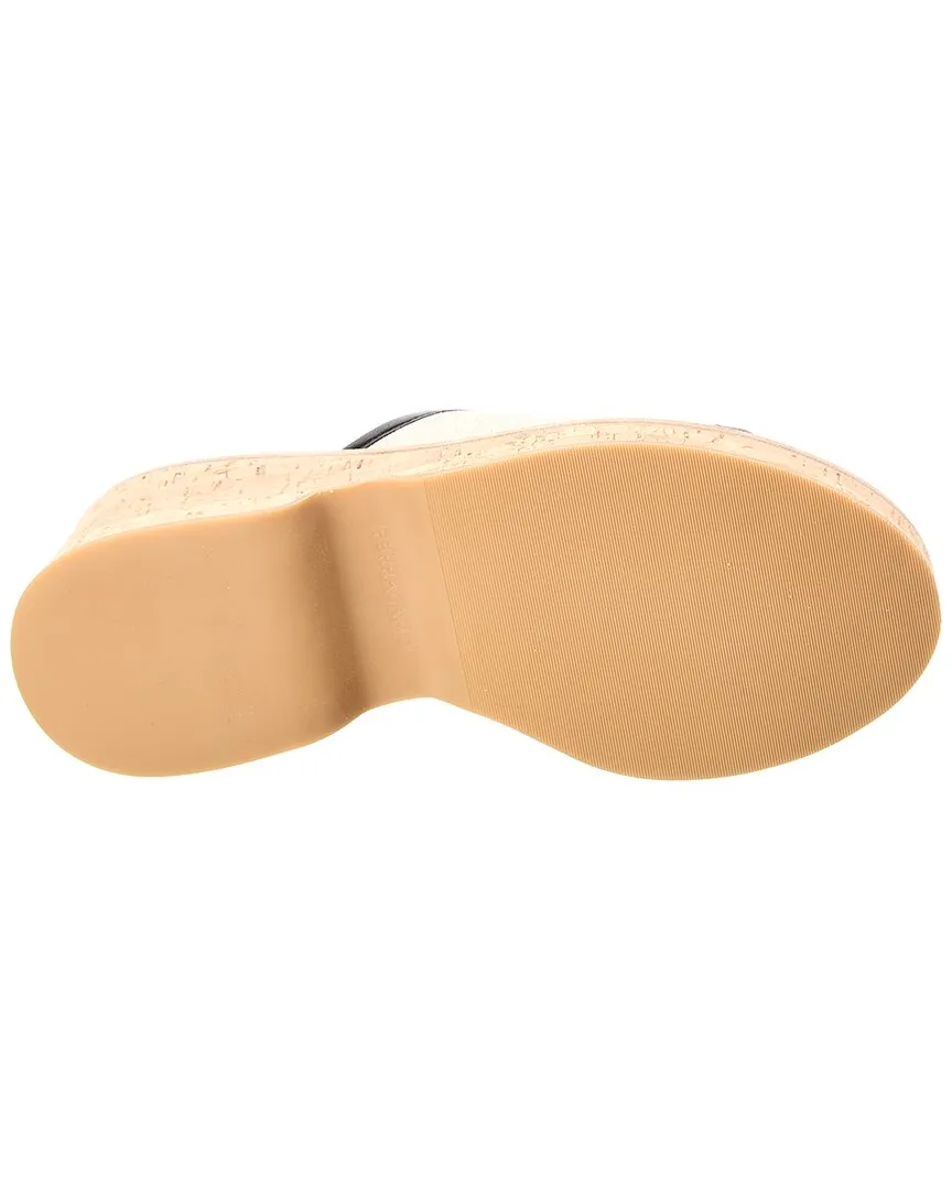 Ferragamo Sole Canvas & Leather Platform Sandal