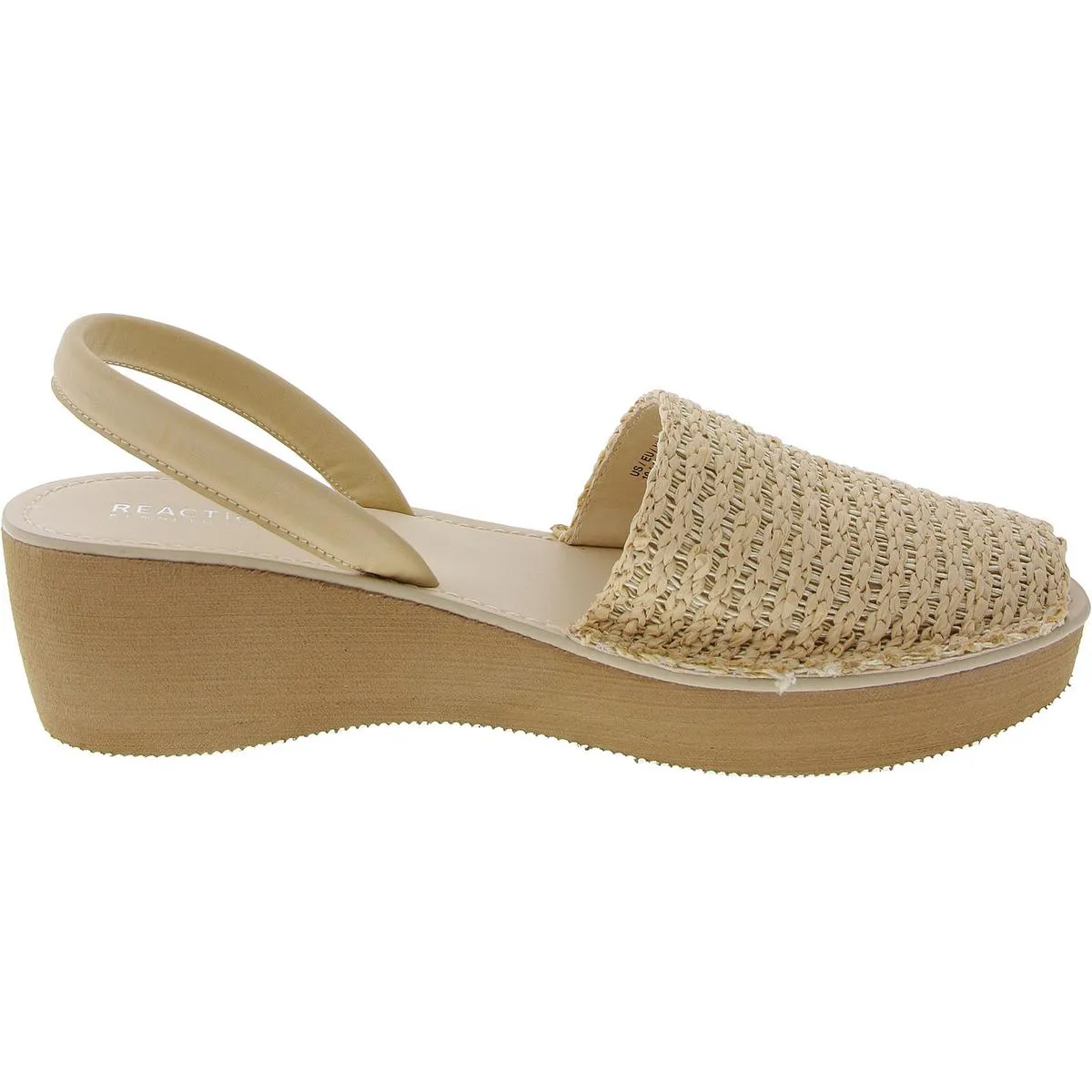FINE GLASS WEAVE Womens Cushioned Footbed Woven Wedge Sandals