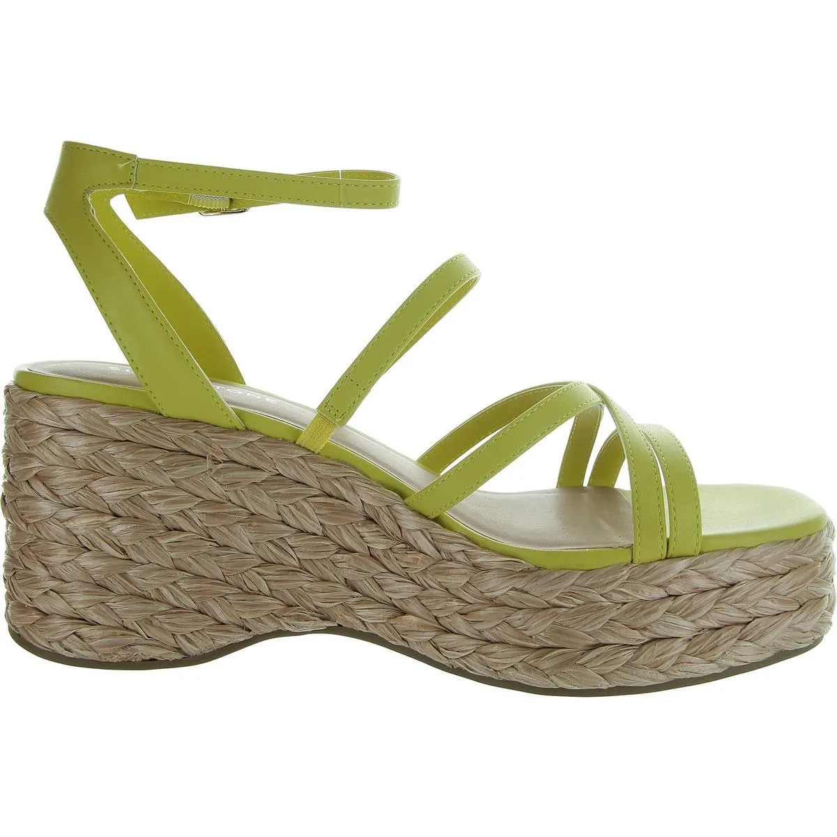 Finnickk Womens Faux Leather Strappy Wedge Sandals