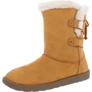 Fireside Womens Faux Suede Ankle Winter & Snow Boots
