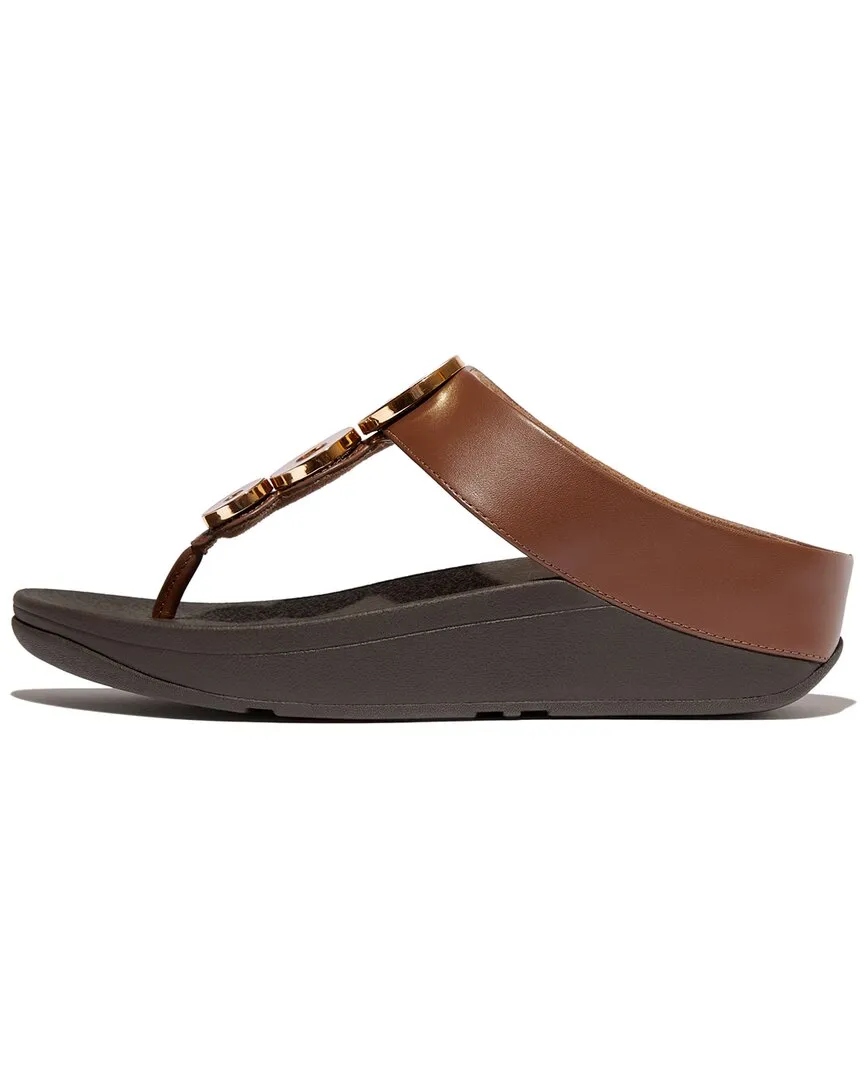 FitFlop Fino Leather Toe Post Sandal