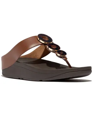 FitFlop Fino Leather Toe Post Sandal