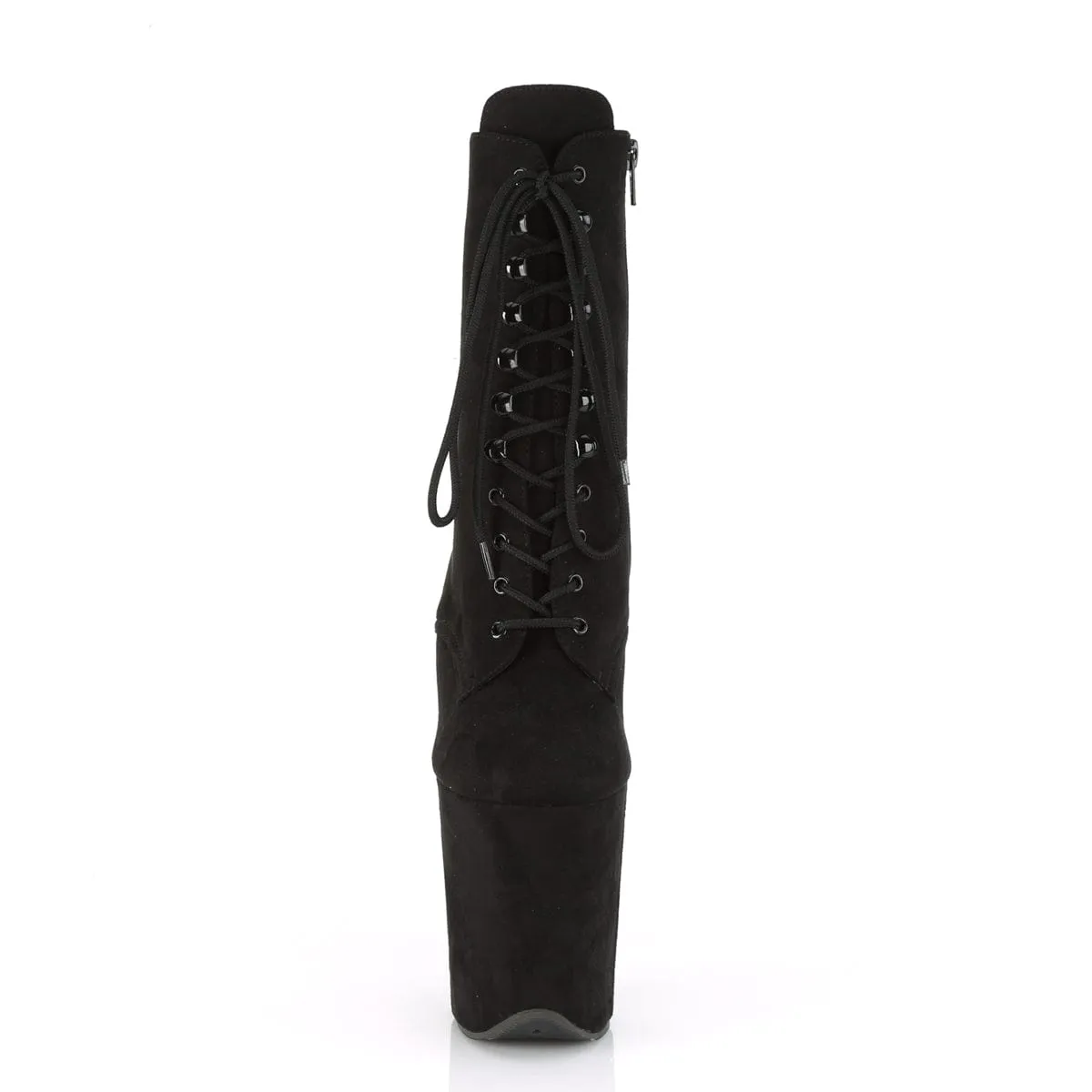 FLAMINGO-1020FS Black Faux Suede/Black Faux Suede