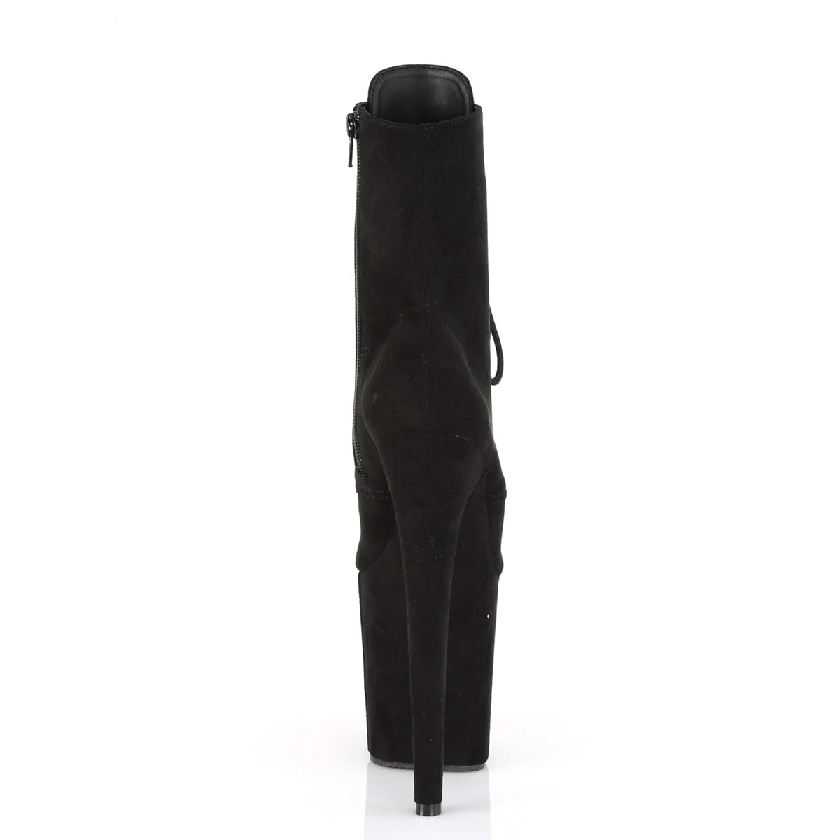 FLAMINGO-1020FS Black Faux Suede/Black Faux Suede