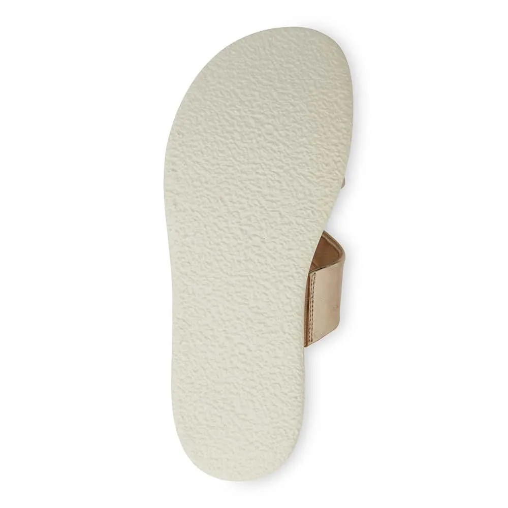 Fleet Slide in Soft Gold Leather