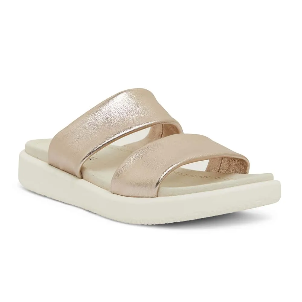 Fleet Slide in Soft Gold Leather