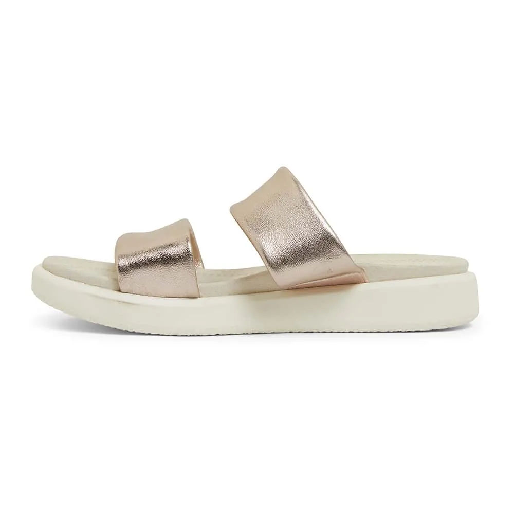 Fleet Slide in Soft Gold Leather