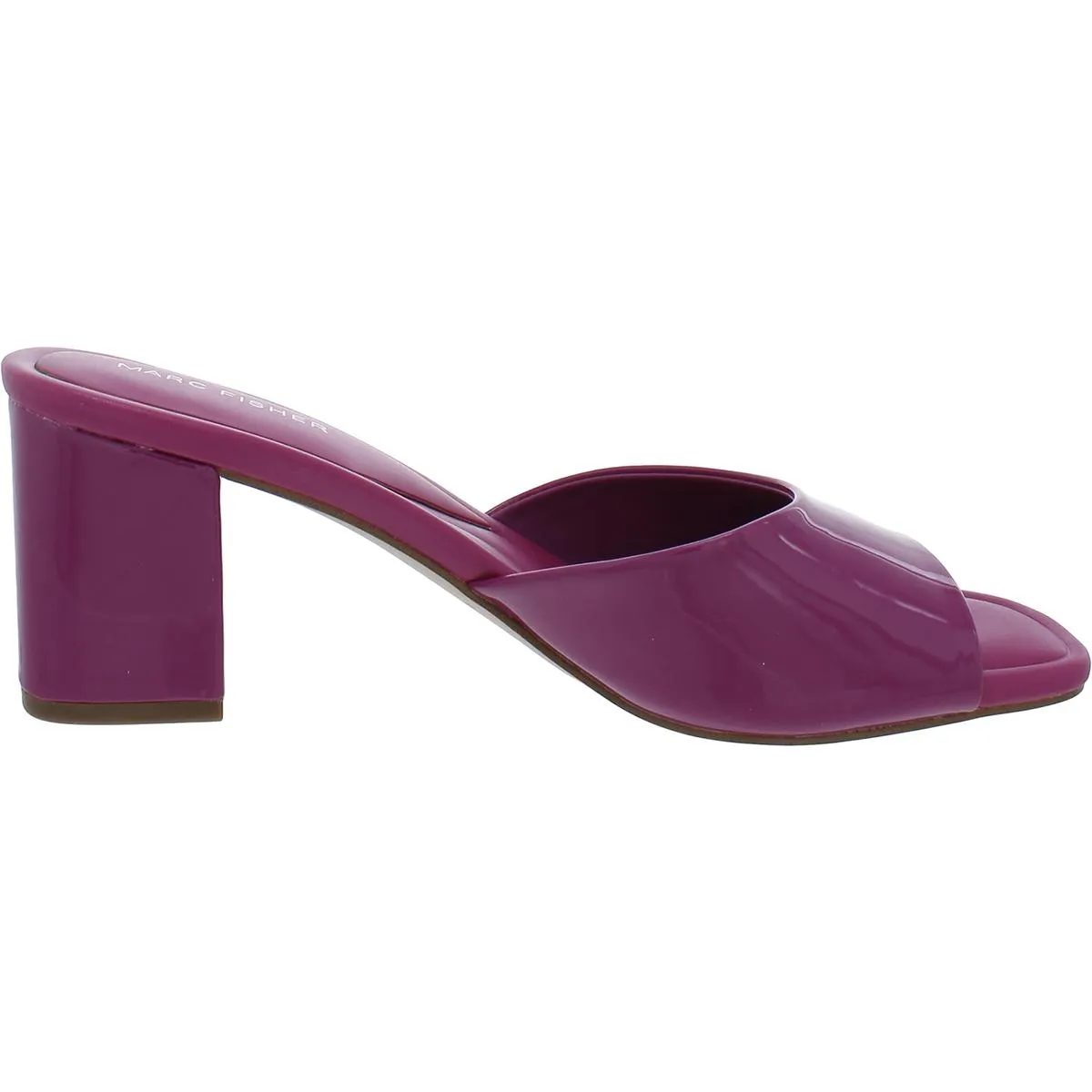 Fynn Womens Patent Peep-Toe Block Heel
