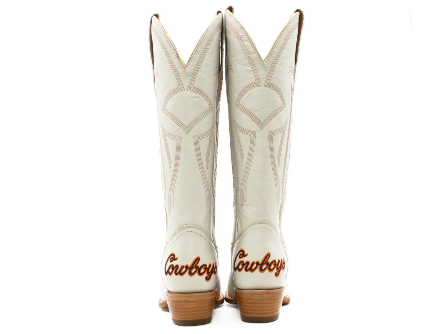 Gameday Boots: Oklahoma State University in Ivory
