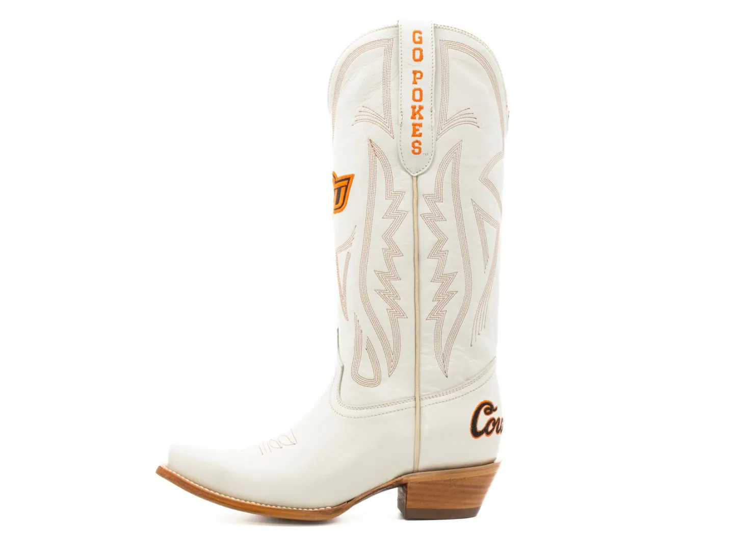 Gameday Boots: Oklahoma State University in Ivory