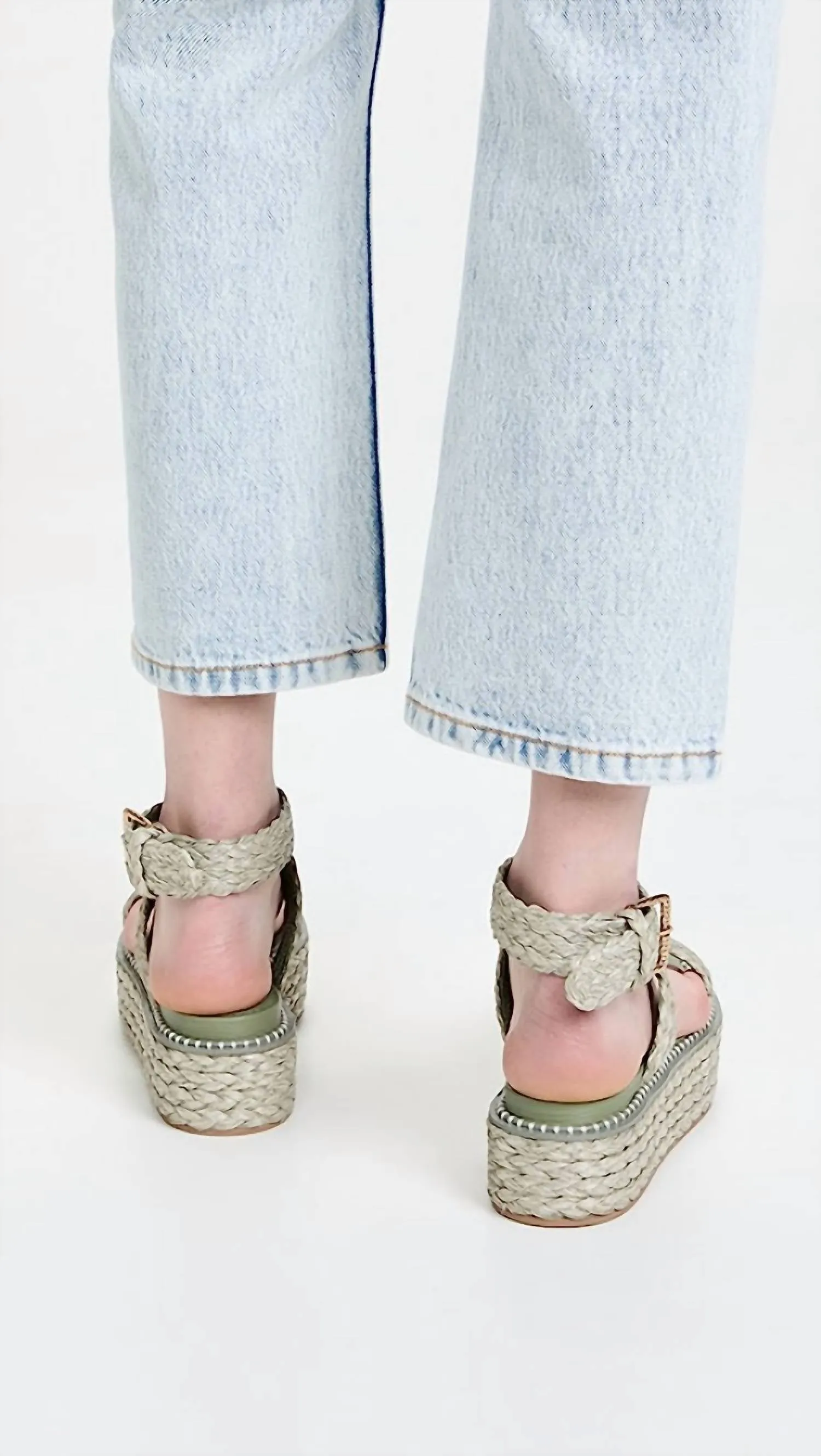 Gemma Flatform Sandal In Malachite