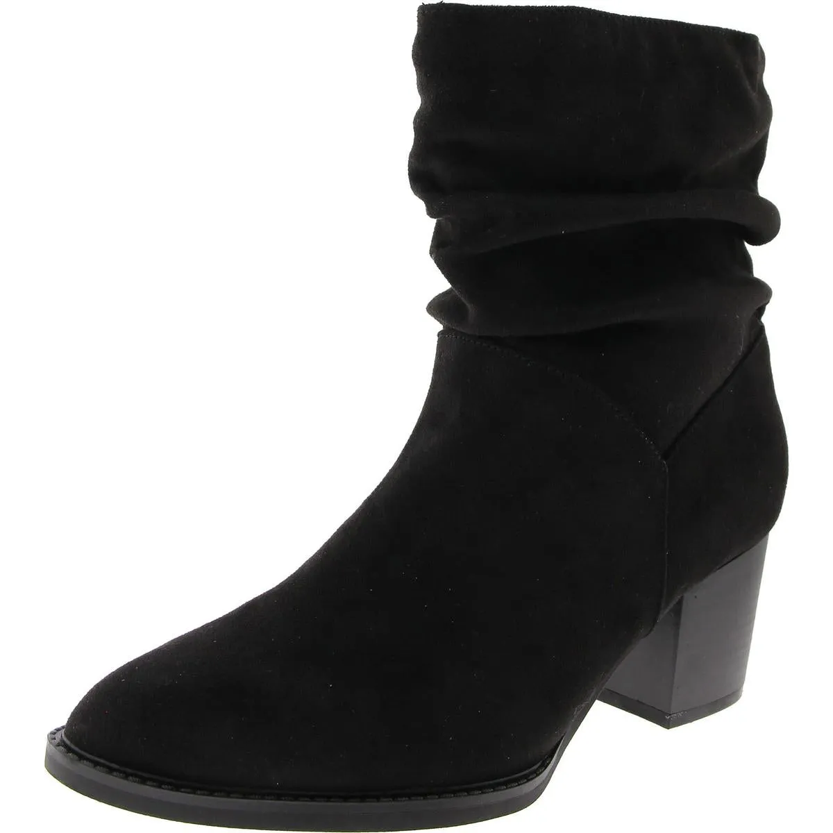 GENOVIA Womens Faux Suede Pull On Ankle Boots