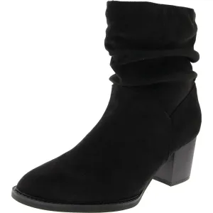 GENOVIA Womens Faux Suede Pull On Ankle Boots