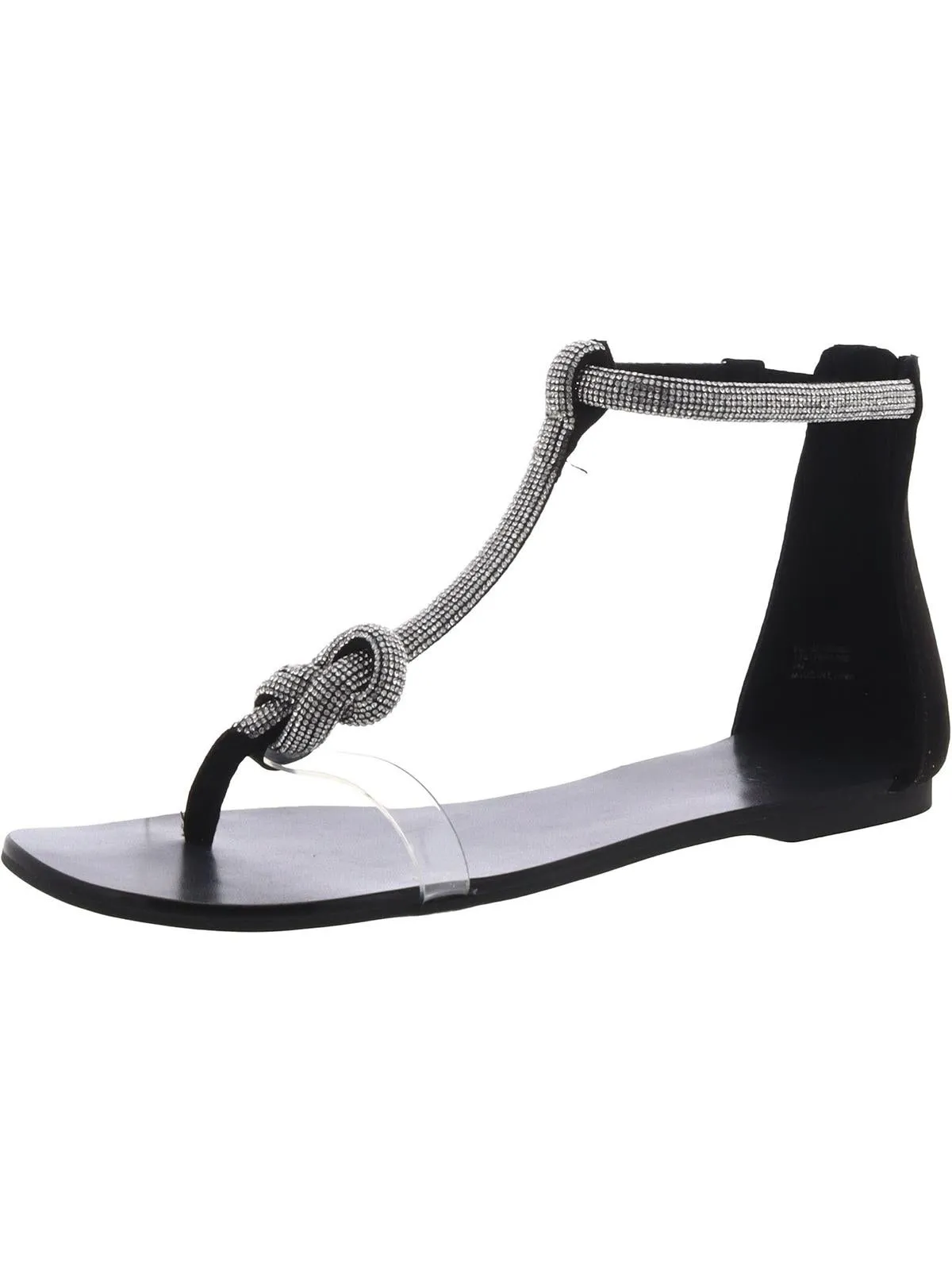 Germani Womens Embellished Knot-Front Thong Sandals