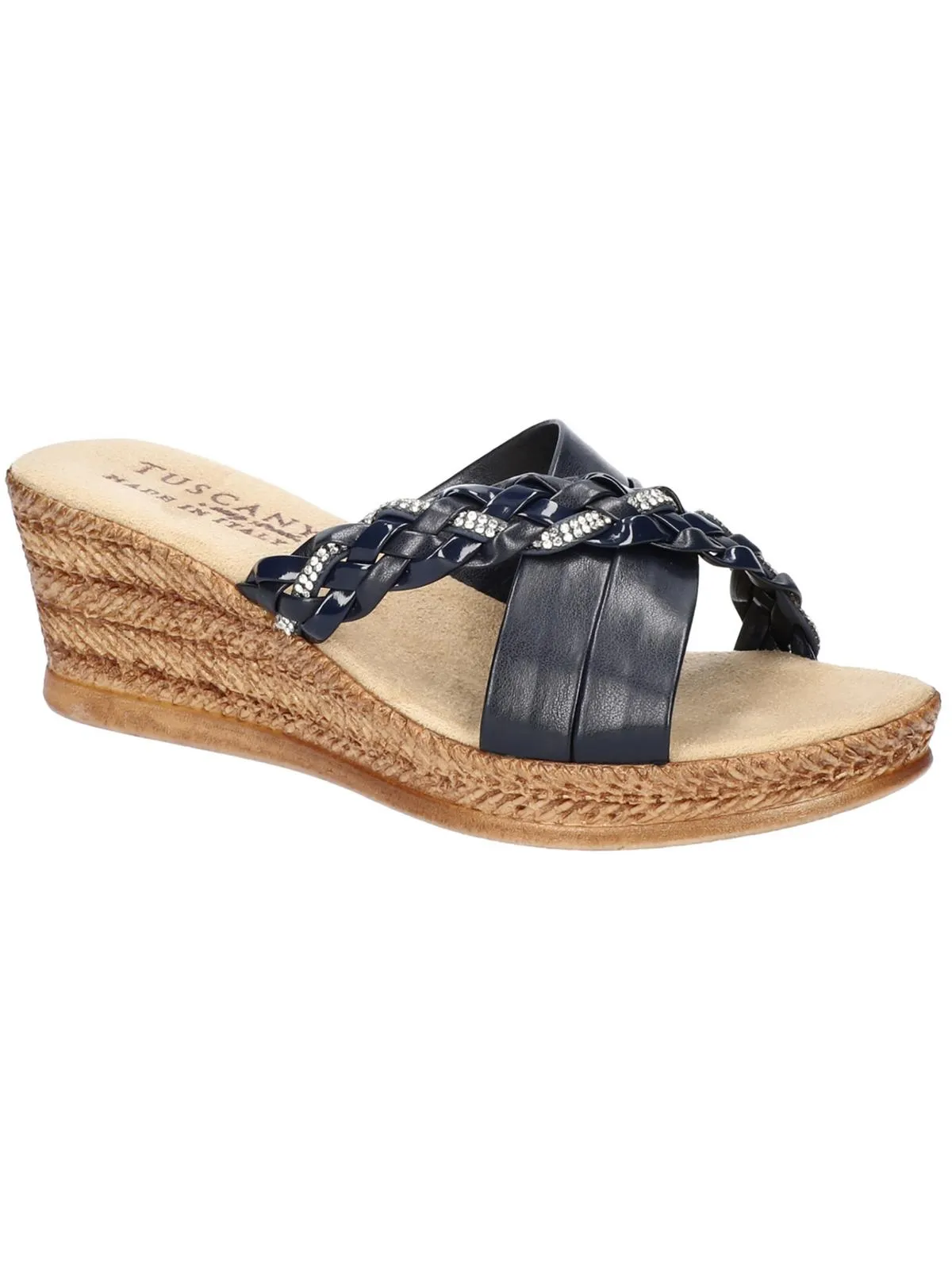 GESSICA Womens Faux Leather Mule Sandals