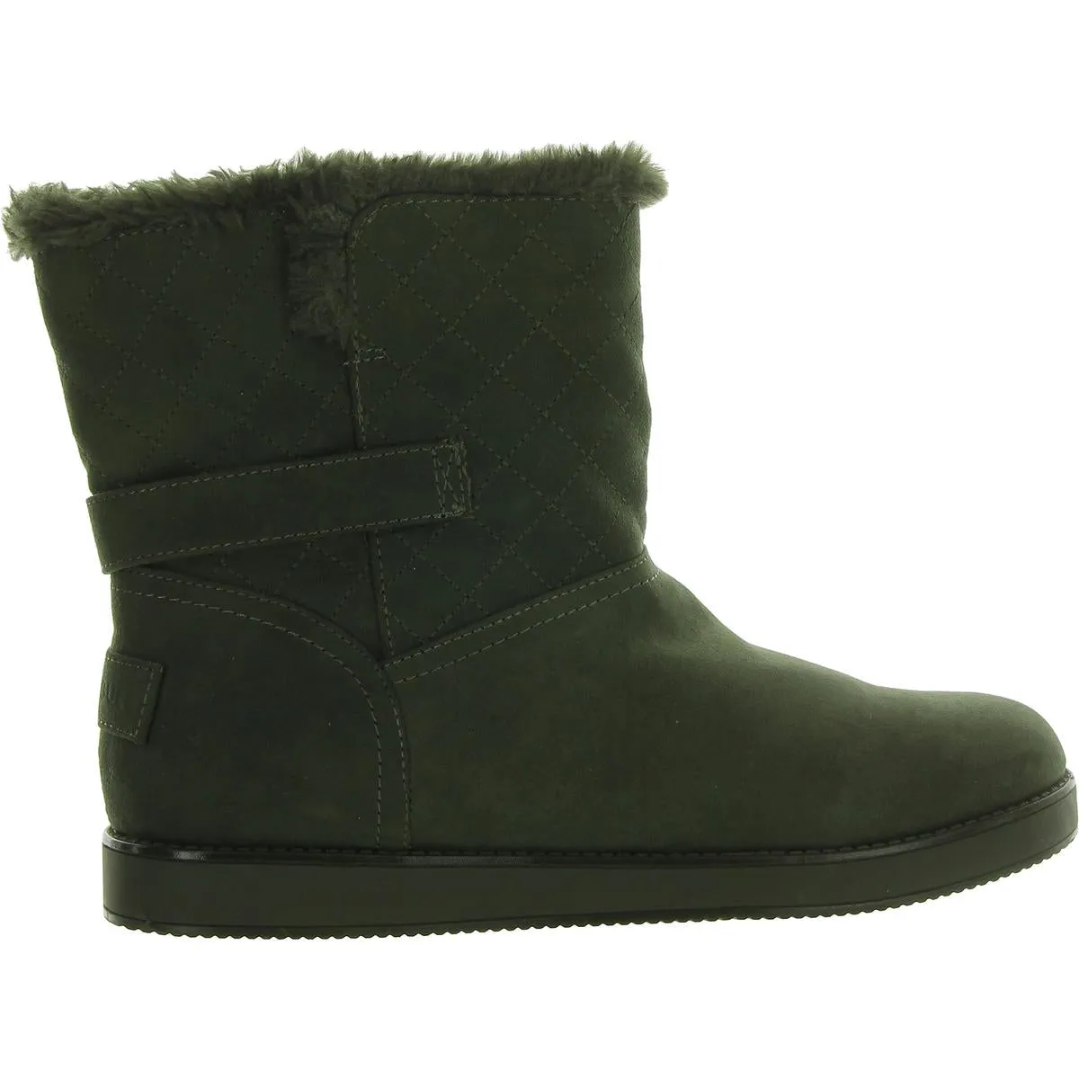 GGALESSA Womens Faux Leather Faux Fur Winter & Snow Boots