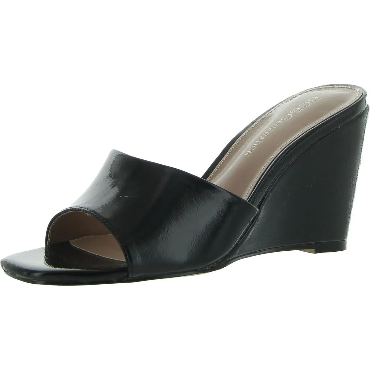 Giani Womens Open Toe Rhinestone Slide Sandals