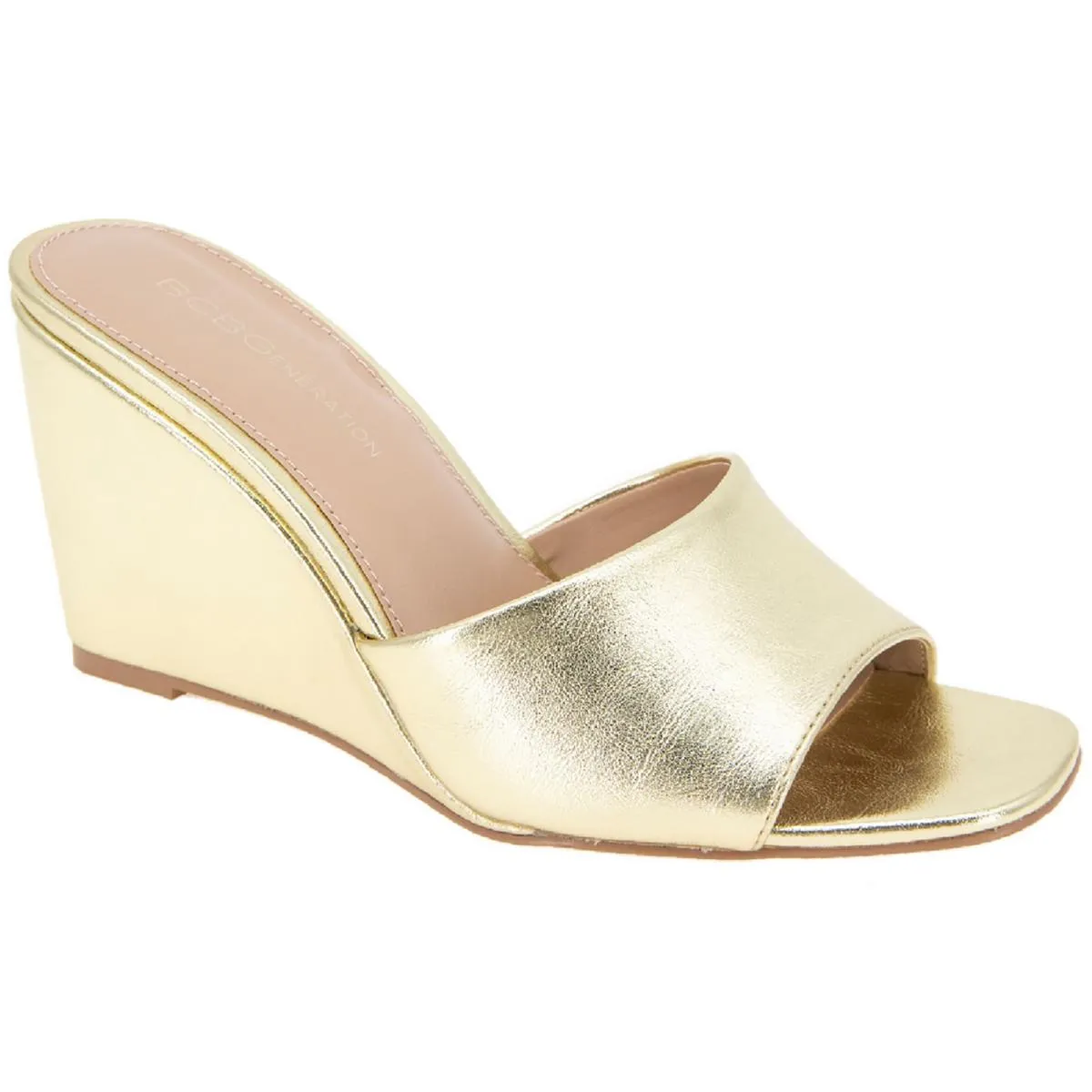 Giani Womens Open Toe Rhinestone Slide Sandals