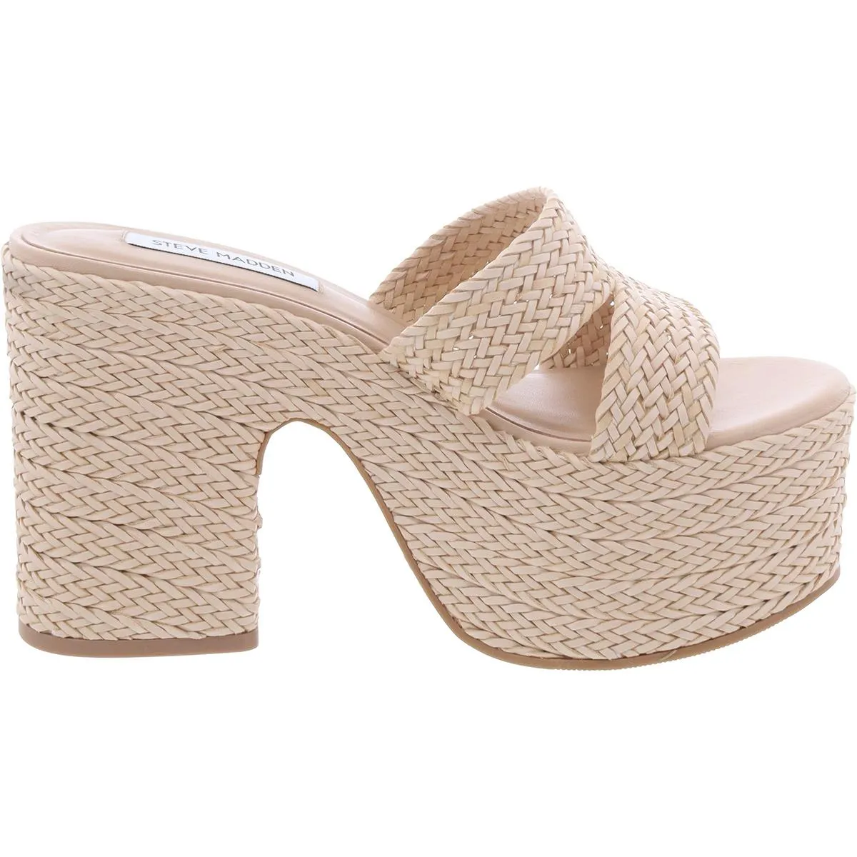 Gianni Womens Slip On Block Heel Platform Sandals