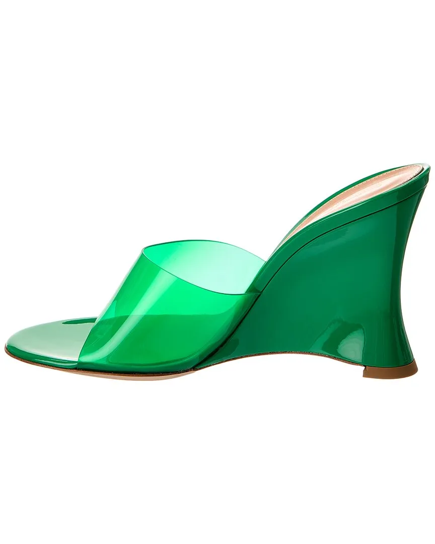 Gianvito Rossi 95 Vinyl & Patent Wedge Sandal