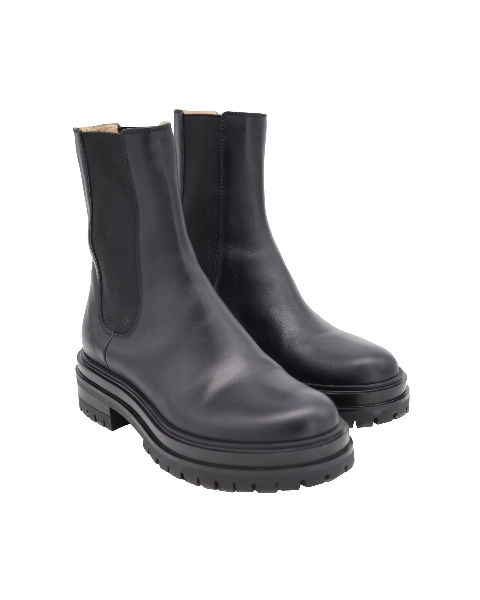 Gianvito Rossi Chester Chelsea Boots in Black Leather