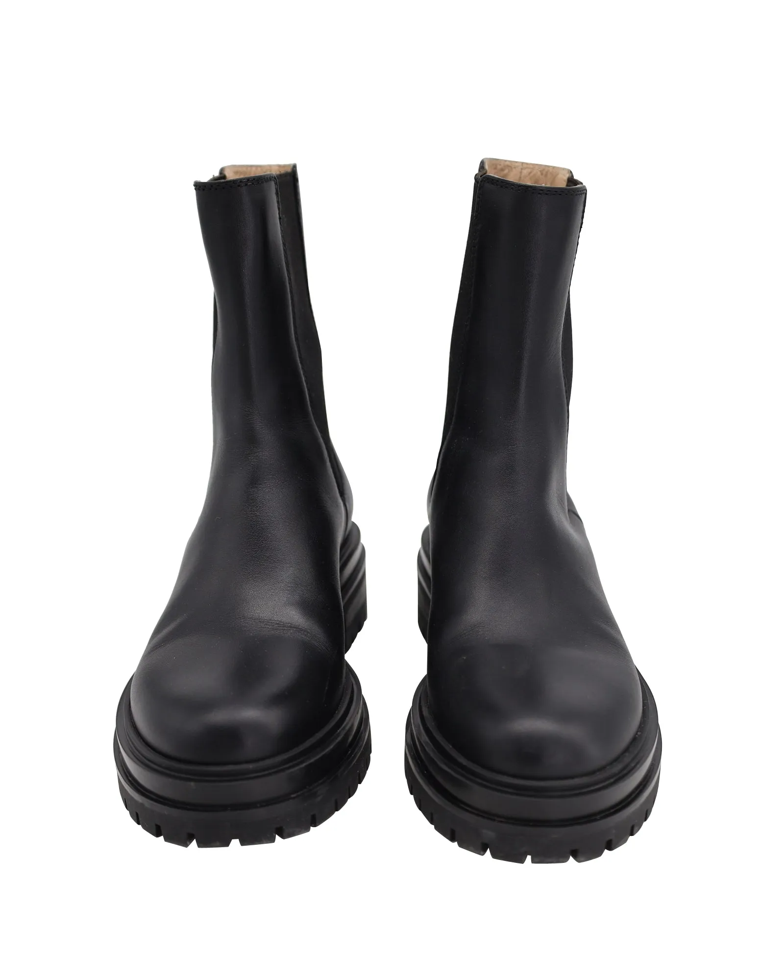 Gianvito Rossi Chester Chelsea Boots in Black Leather
