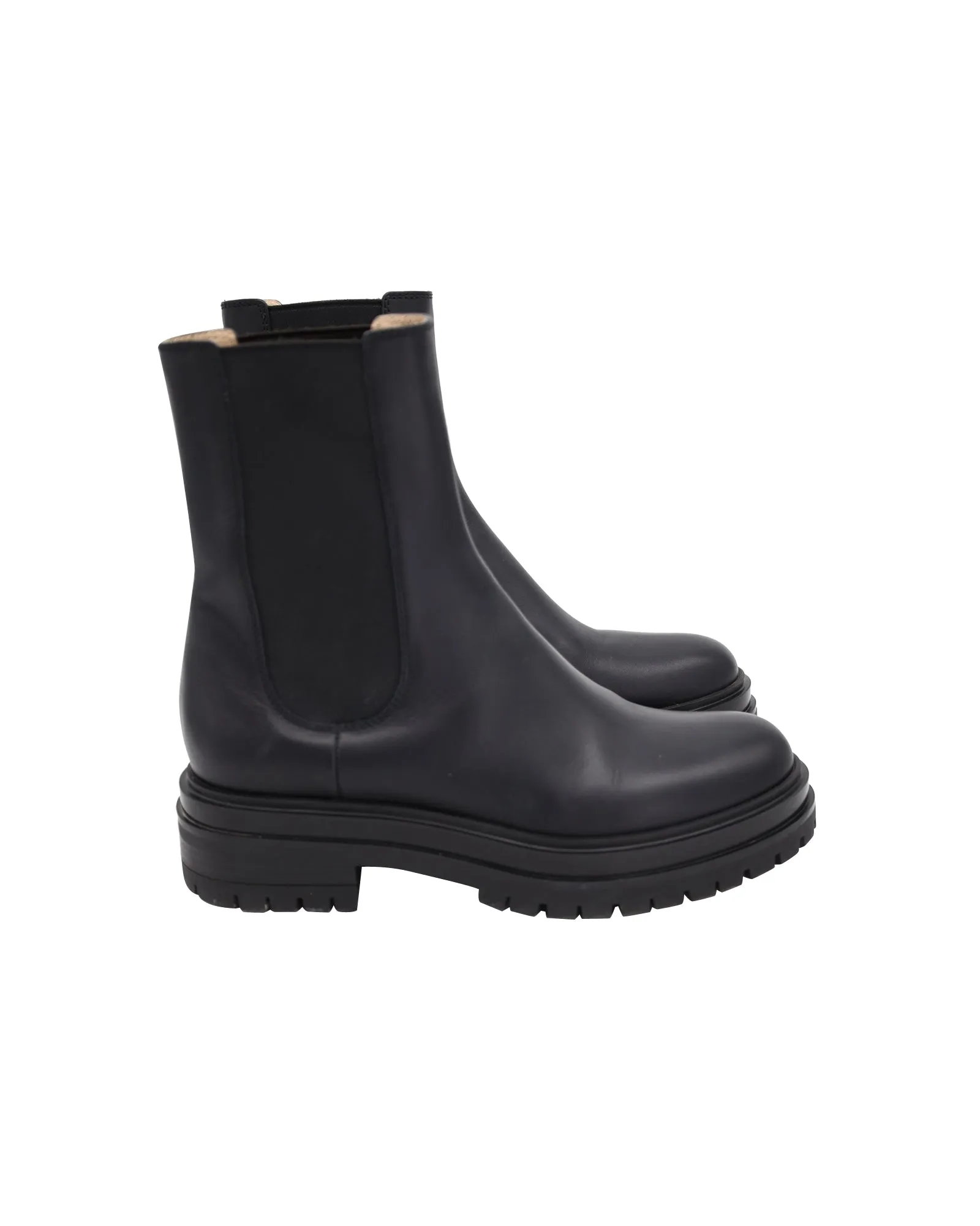Gianvito Rossi Chester Chelsea Boots in Black Leather
