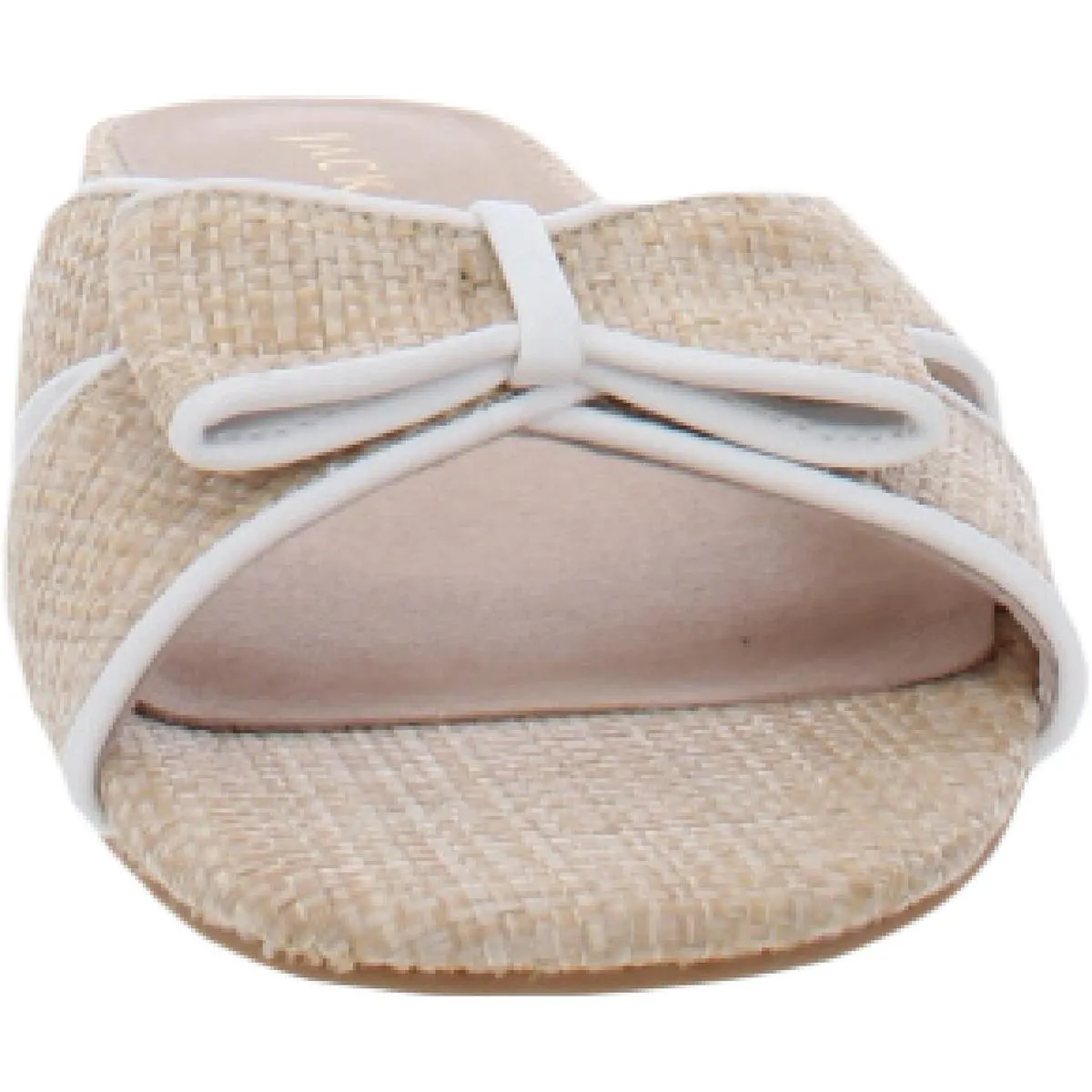 Gigi Womens Bow Open Toe Slide Sandals