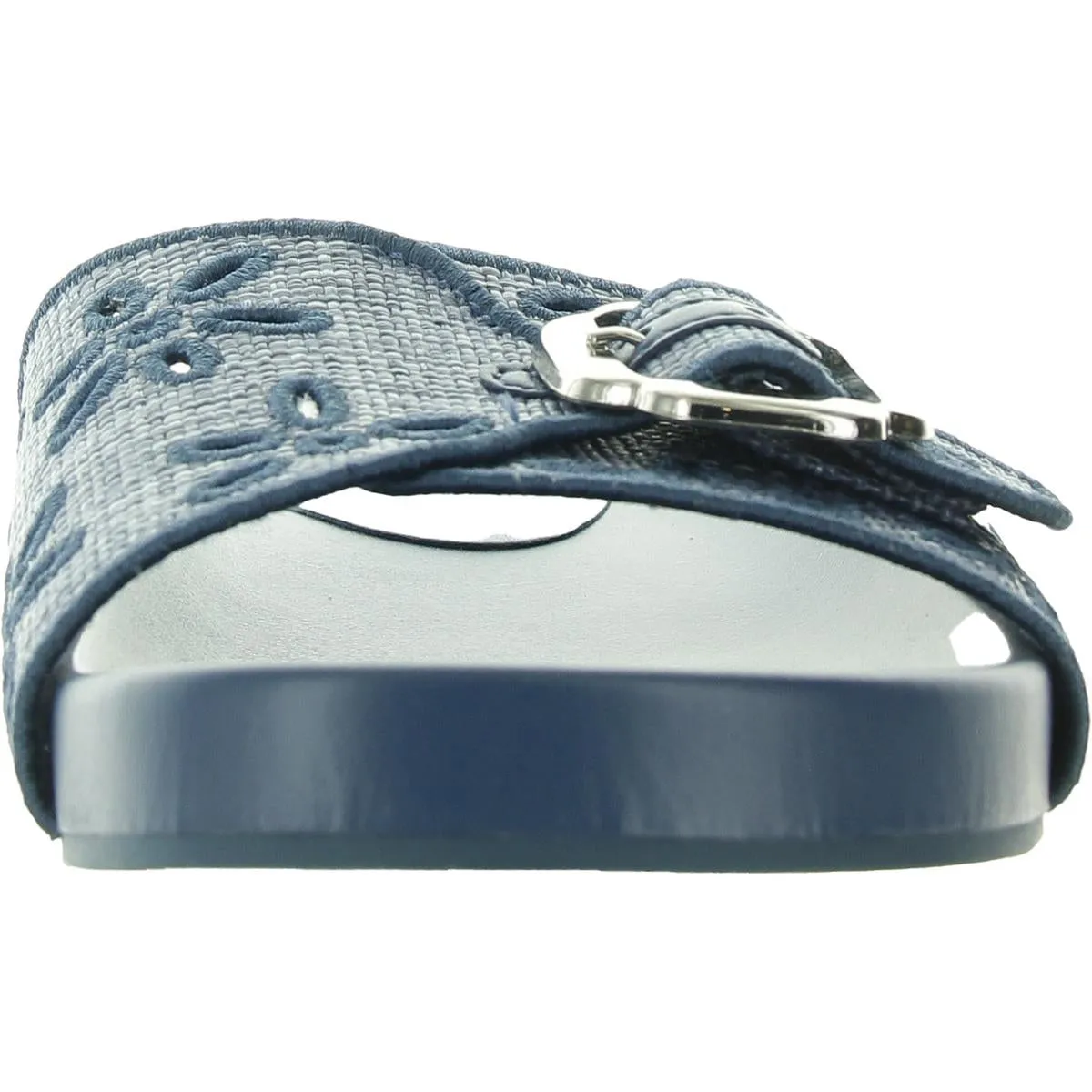 Giulia Womens Buckle Embossed Slide Sandals