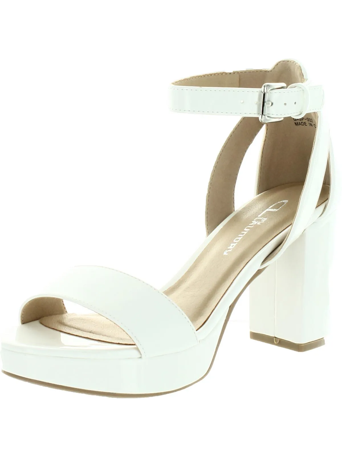 Go On Womens Ankle Strap Heels Block Heel