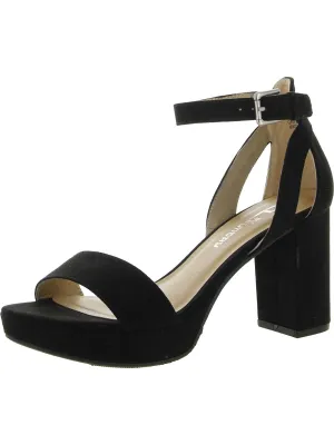 Go On Womens Ankle Strap Heels Block Heel