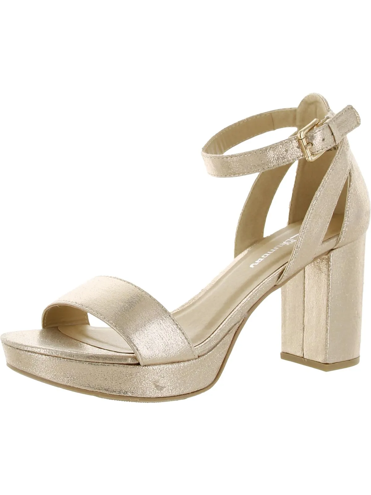 Go On Womens Ankle Strap Heels Block Heel
