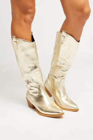 Gold Cowboy Boots