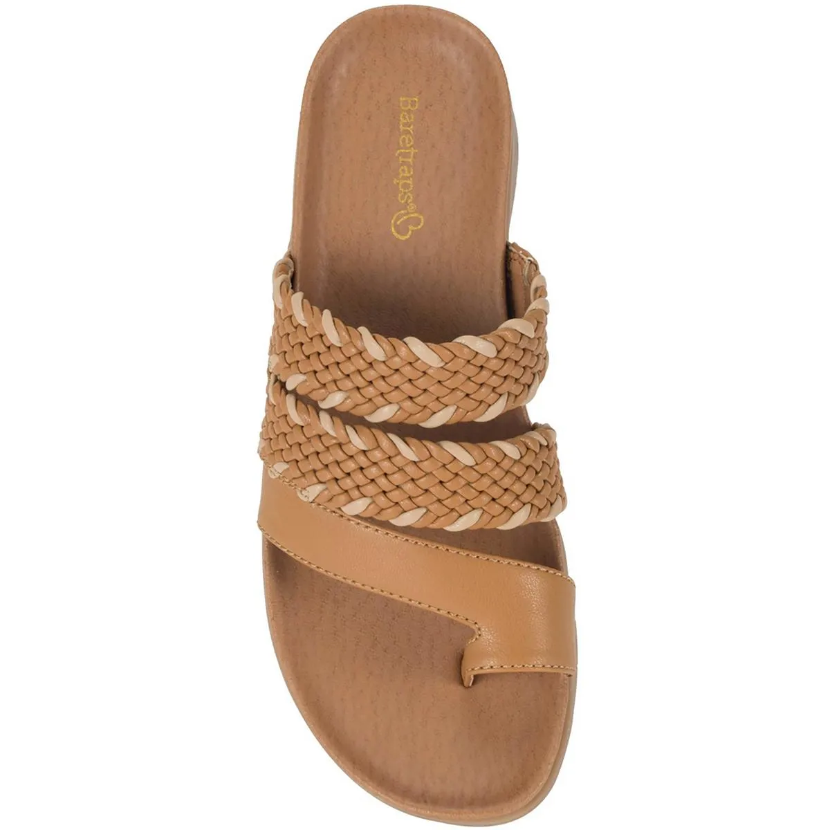 Gwendalyn Womens Faux Leather Slip On Wedge Sandals