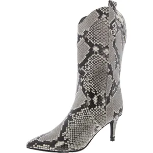 GWWURLIE Womens Snake Print Manmade Cowboy, Western Boots