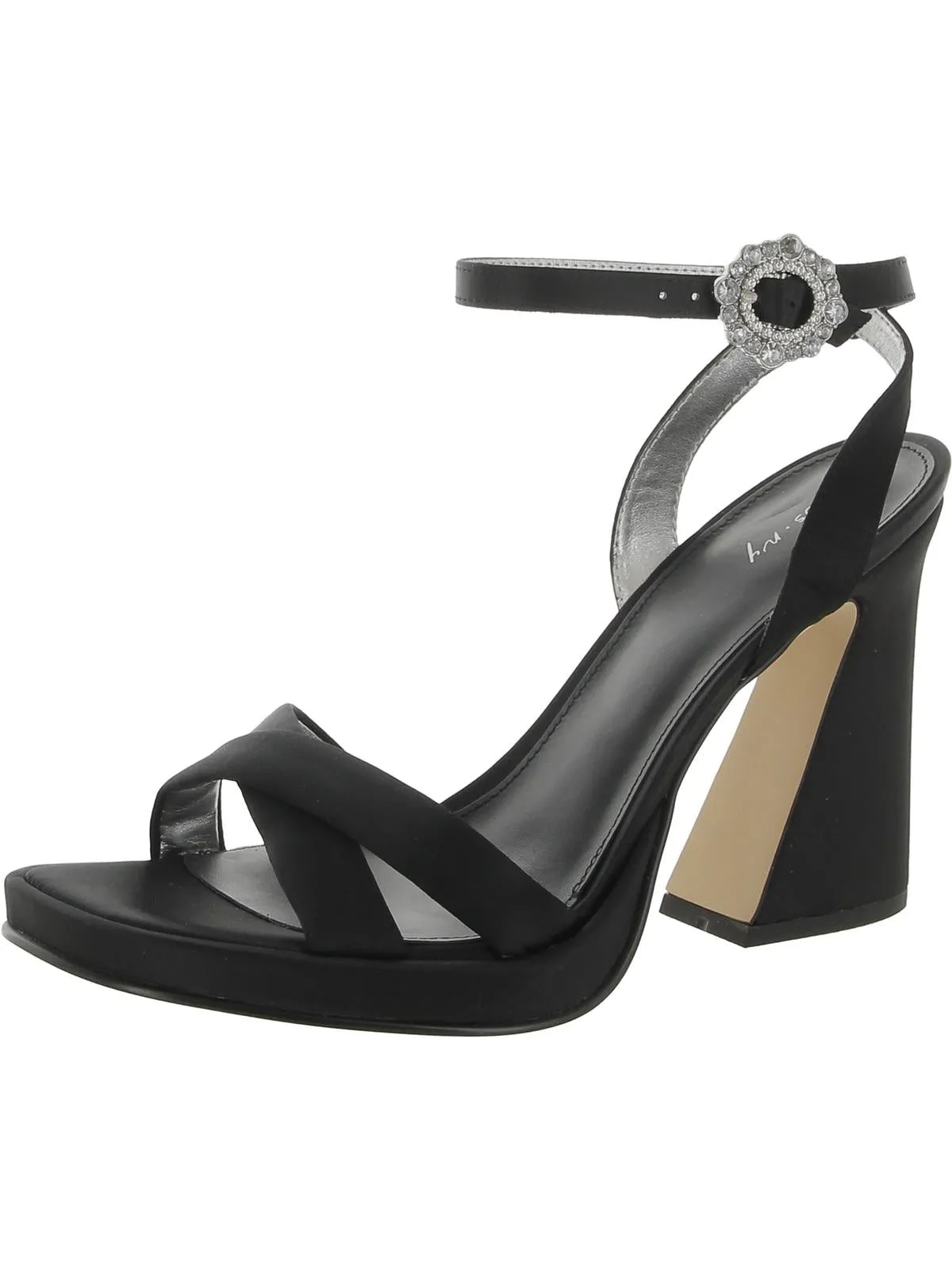 Haidyn Womens Patent Ankle Strap Heels
