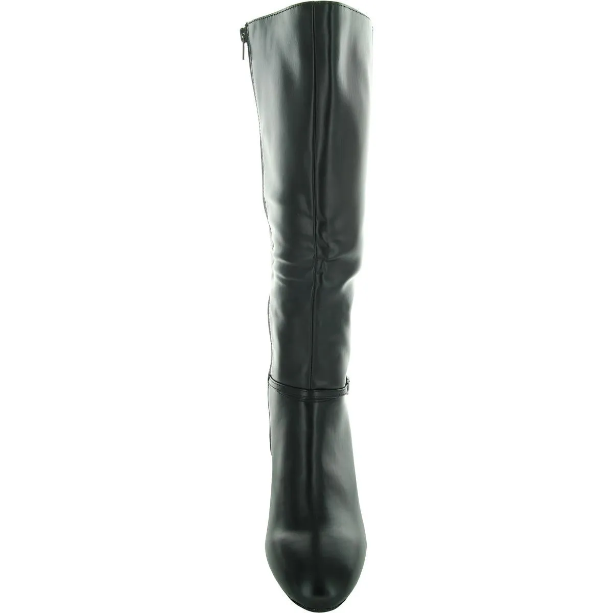 Hanlee Womens Zipper Faux Leather Knee-High Boots