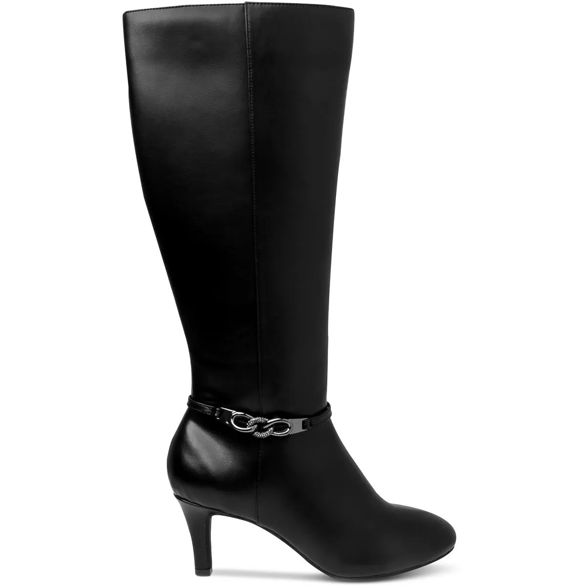 Hanna Womens Leather Tall Mid-Calf Boots